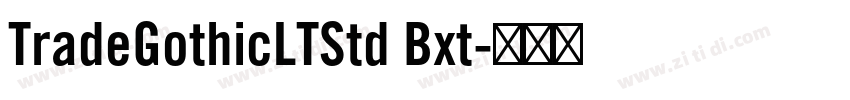 TradeGothicLTStd Bxt字体转换